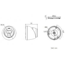 海康X系列DS-IPC-T12HV3-IA半球机200万像素