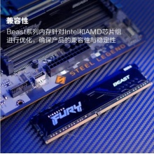 金士顿 (Kingston) FURY 8GB DDR4 3200 台式机内存条 Beast野兽系列 骇客神条