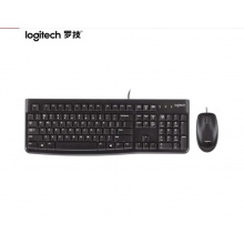 罗技（Logitech）MK120 键鼠套装 有线键鼠套装 办公键鼠套装 电脑键盘 USB即插即用 全尺寸 黑色