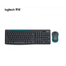 罗技（Logitech）MK275 键鼠套装 无线键鼠套装 办公键鼠套装 全尺寸 商务键鼠套装 带无线2.4G接收器 黑蓝色