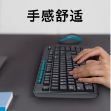 罗技（Logitech）MK275 键鼠套装 无线键鼠套装 办公键鼠套装 全尺寸 商务键鼠套装 带无线2.4G接收器 黑蓝色