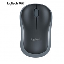 罗技（Logitech）M185鼠标 无线鼠标 办公鼠标 对称鼠标 黑色灰边 带无线2.4G接收器