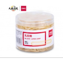 得力(deli)100g办公耐用乳胶圈/橡皮筋/橡胶圈/牛皮筋 财务用品 办公用品 3213