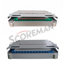 索高美Scoreman 12芯光纤配线架19英寸熔配一体化机框配线单元箱 12口ODF架