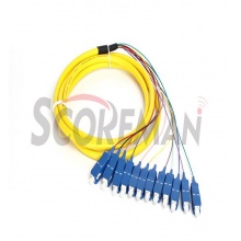 索高美Scoreman SCSW901-12B单模尾纤 SC 12芯单模1.5米尾纤 12芯SC束装尾纤 SC12芯单模扇出型尾纤