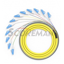 索高美Scoreman SCSW901-12D单模尾纤 LC 12芯单模1.5米尾纤 12芯LC束装尾纤 LC12芯单模扇出型尾纤