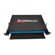 索高美Scoreman 24口光纤终端盒SCS952-24X-S905-7-1-S813 机架安装抽拉式光纤配线架 SC光纤配线架（满配）