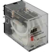 ABB插拔式微型接口继电器CR-MX系列带LED2c/o（SPDT）触点：250VAC/7A